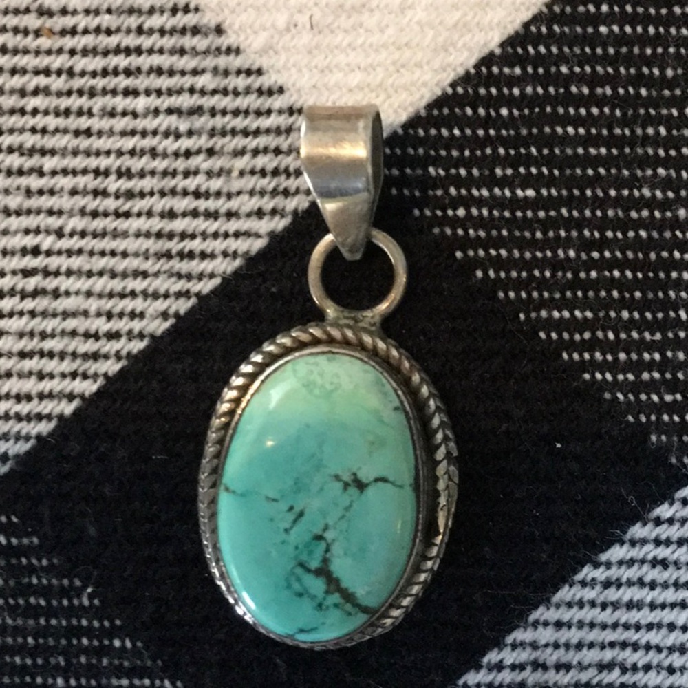 AUTHENTIC Native American Turquoise Nugget Pendant